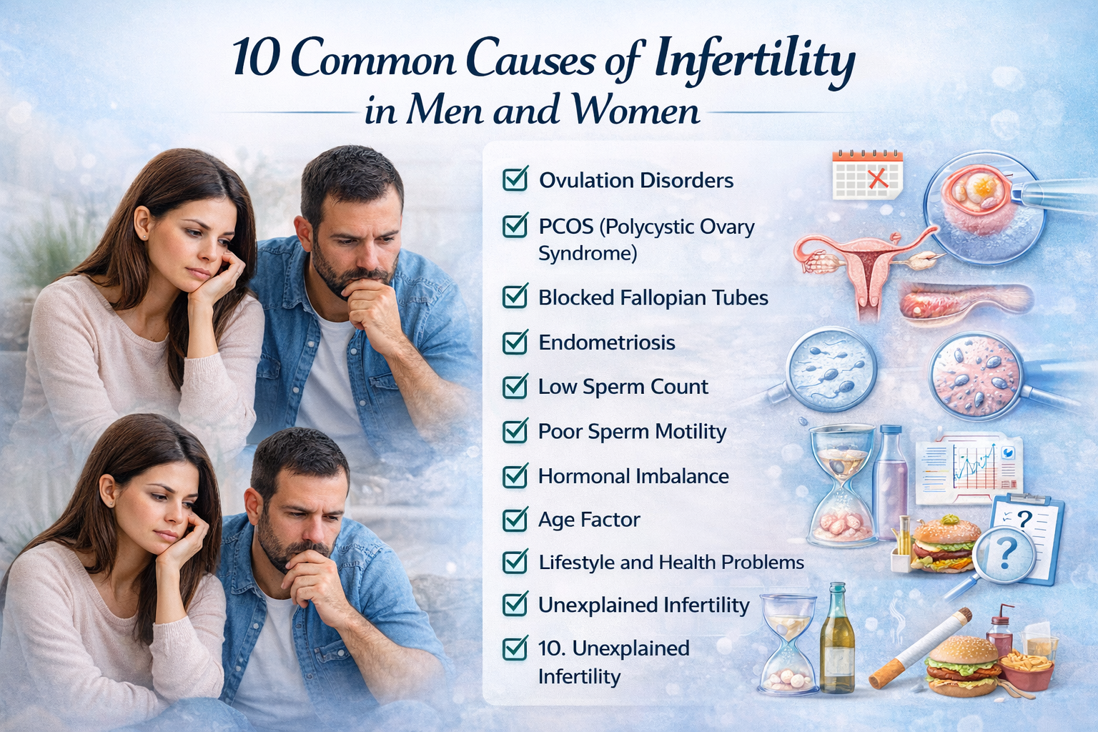 10 Common Causes of Infertility in Men and Women